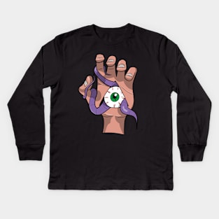 Little Monster in my Hand Kids Long Sleeve T-Shirt